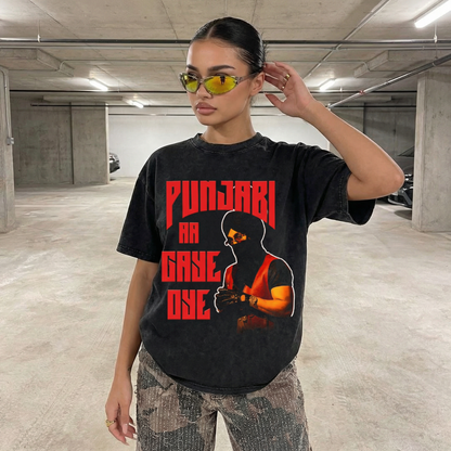 Diljit Oversized Washed T-Shirt