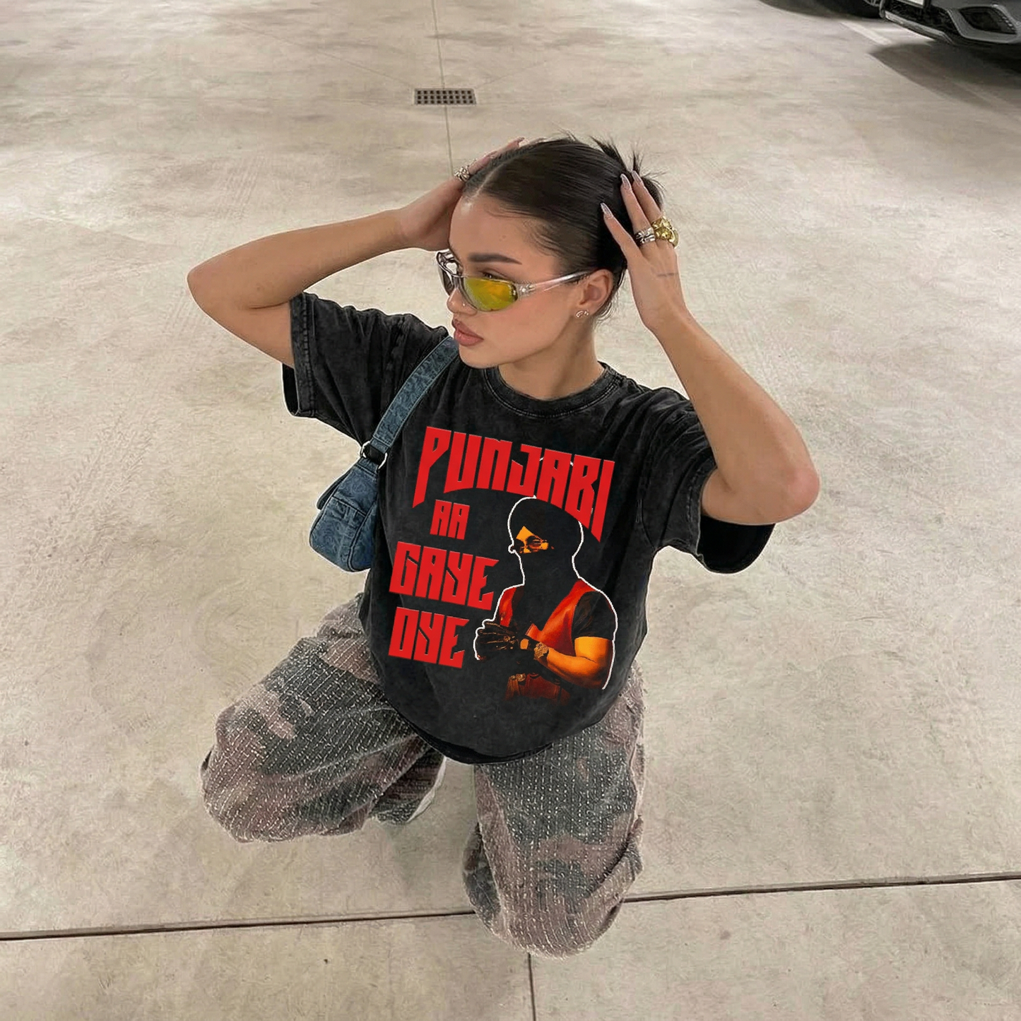 Diljit Oversized Washed T-Shirt