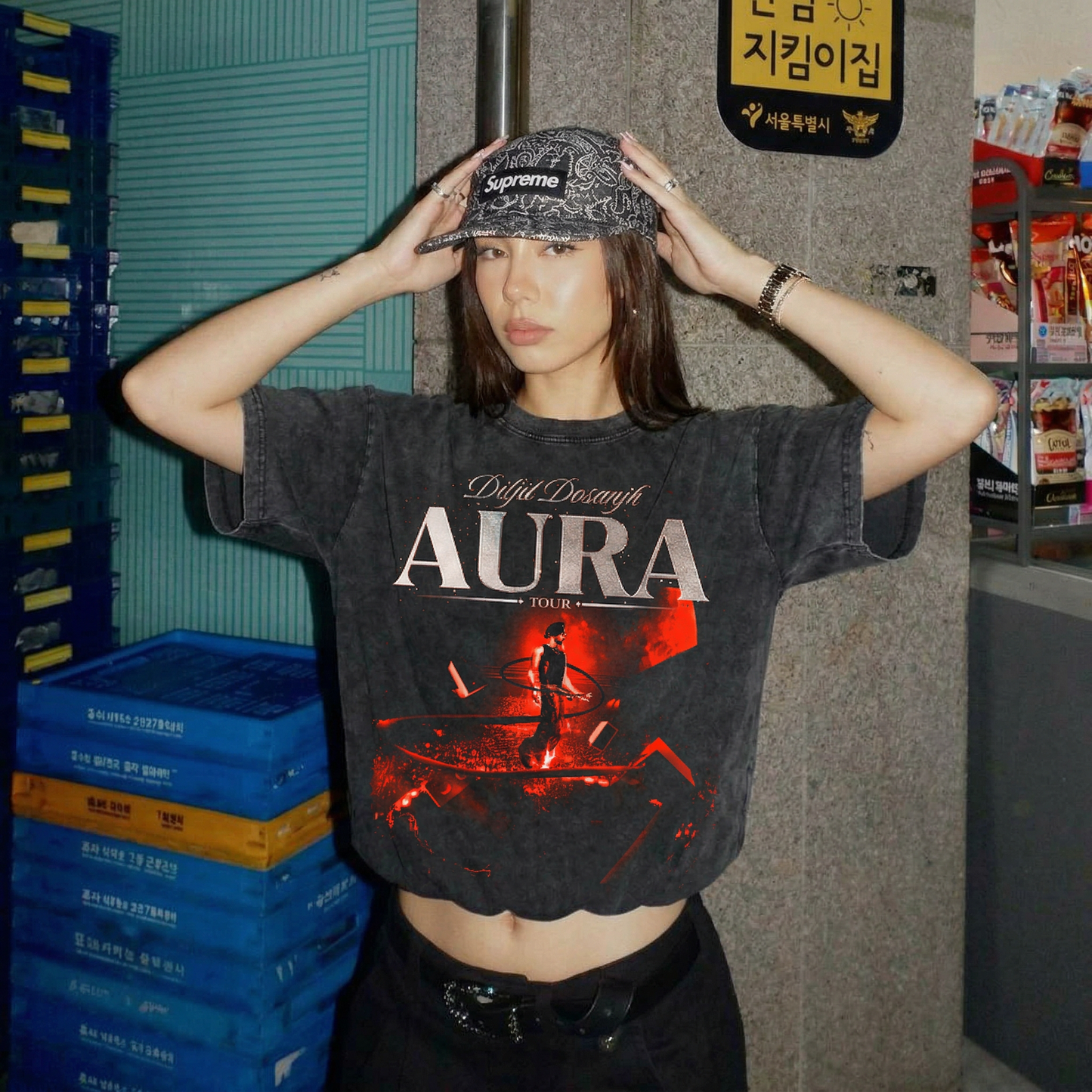 Aura Oversized Washed T-Shirt