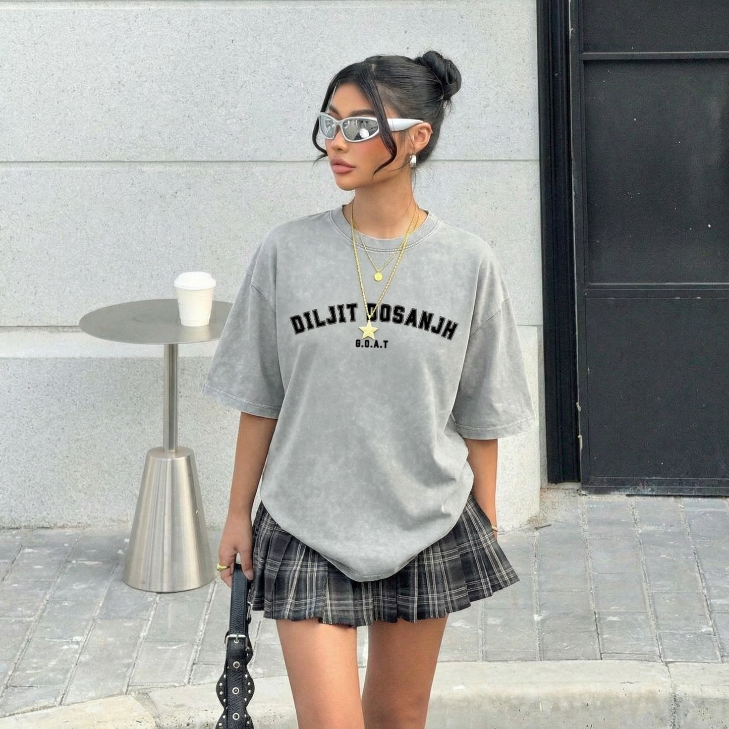 Diljit Oversized Washed T-Shirt