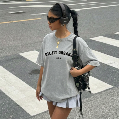 Diljit Oversized Washed T-Shirt