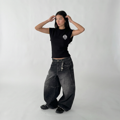 KA French Terry Boxy Tank Top